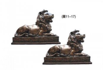 黔江公園獅子雕塑供求，景觀(guān)雕塑，鑄銅趴獅雕塑優(yōu)選