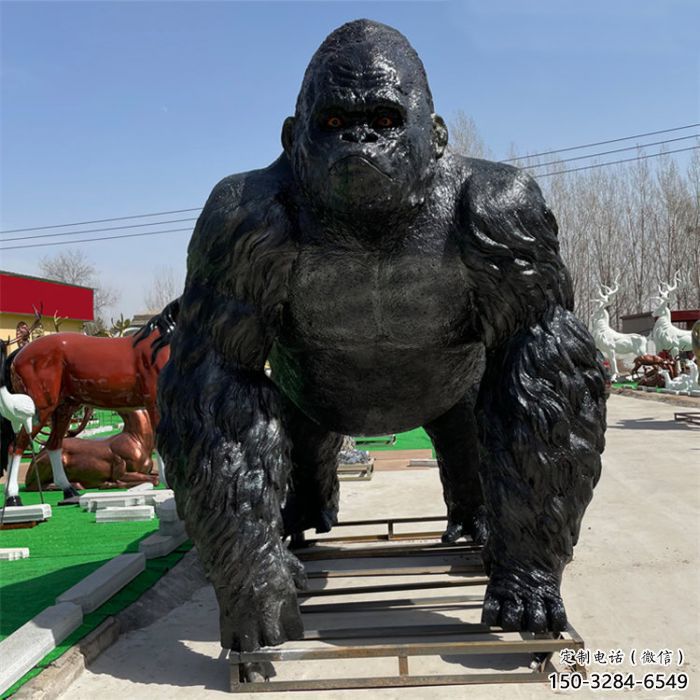 操場猩猩雕塑，公園題材，剪影工藝