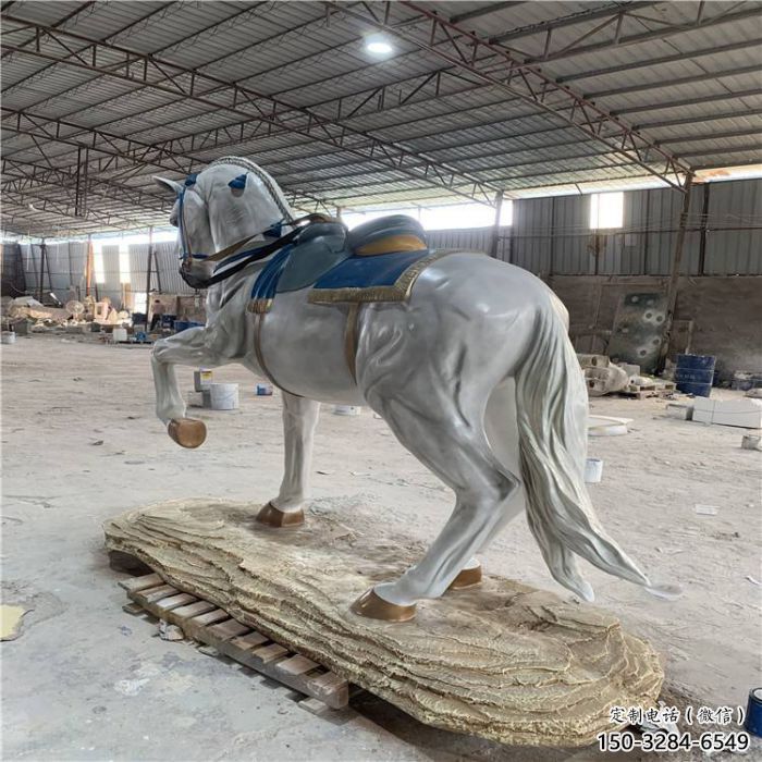 室內(nèi)戰(zhàn)馬雕塑，景觀題材，仿真效果工藝