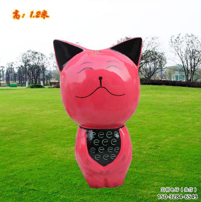 操場小貓雕塑，景觀題材，抽象工藝