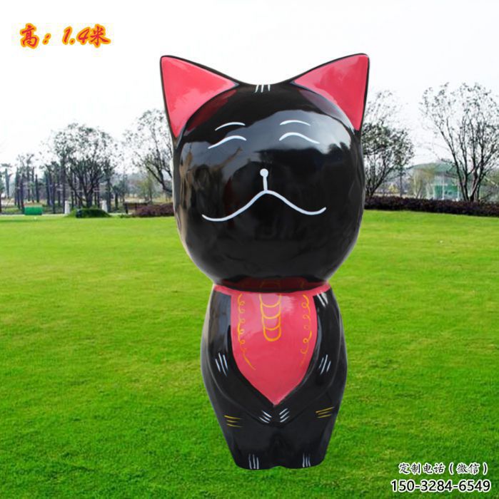 廣場小貓雕塑，動物擺件，仿古工藝