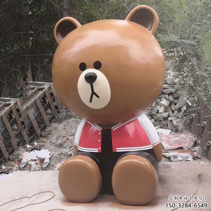 房地產(chǎn)布朗熊雕塑，仿古動(dòng)漫雕塑，彩繪工藝制造